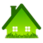 Une maison verte pour représenter l'aspect écologique des constructions en bois