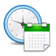 Un calendrier et une horloge